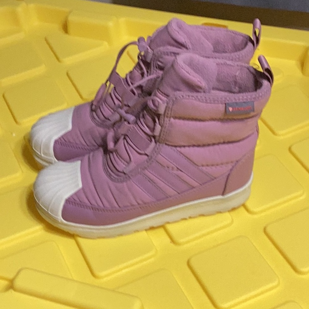 Purple Adidas Winter Boots with White Soles